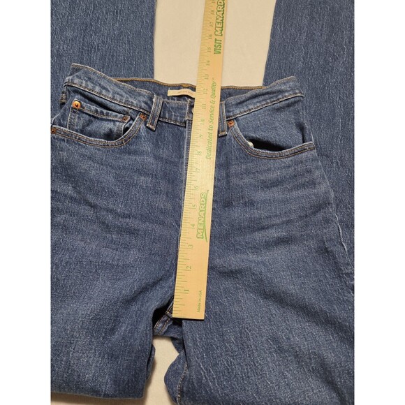 Levis Ribcage Boot Jeans Women 27x33 Blue Bootcut Denim Stretch Rodeo Western - Picture 12 of 14